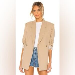 Anine Bing Tan Double-Breasted Blazer